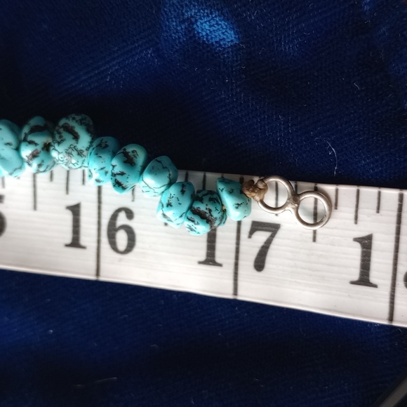 Vintage Turquoise Nugget & Coral Necklace 17.5" Long - Picture 9 of 15